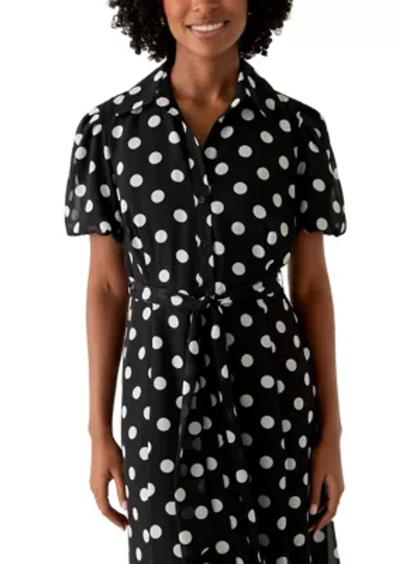 Women's Dot Maxi Shirtdress