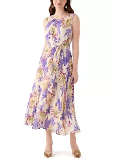 Women's Floral Printed Chiffon Dress