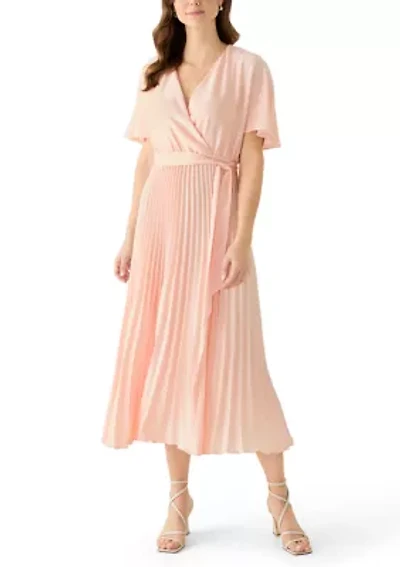 Women's Pleated A-Line Maxi Dress