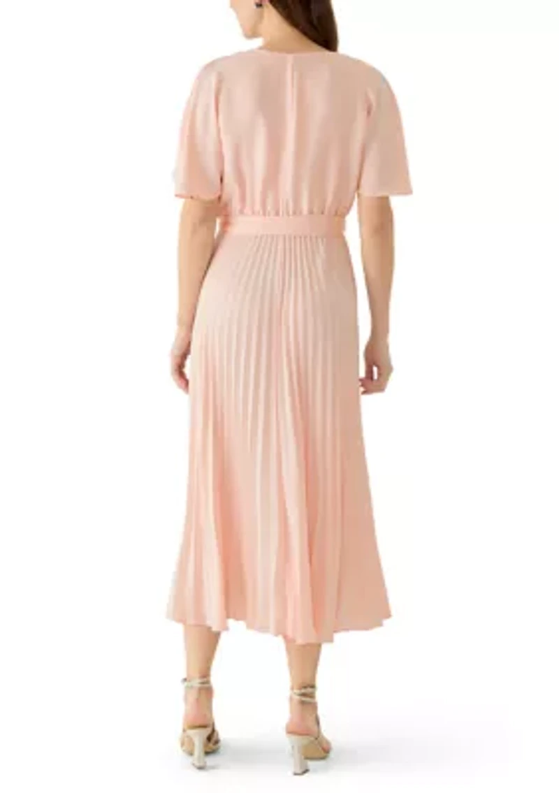 Women's Pleated A-Line Maxi Dress