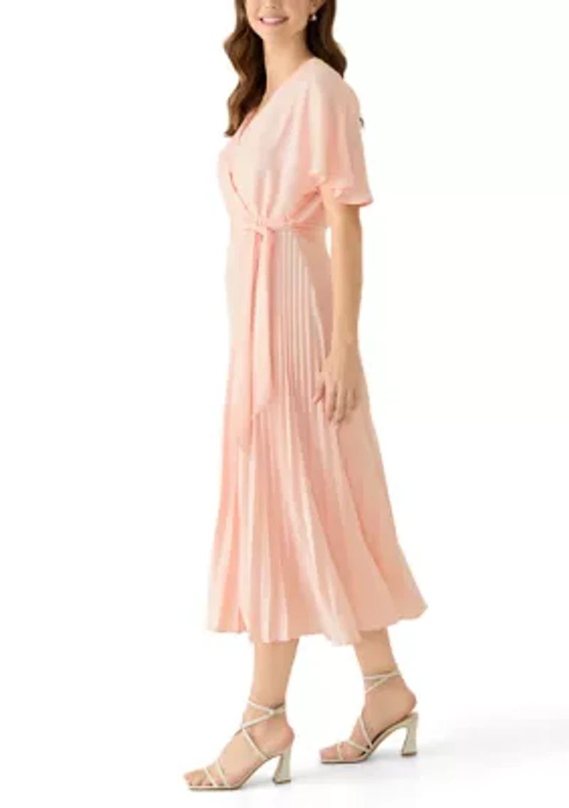 Women's Pleated A-Line Maxi Dress