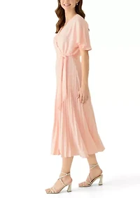 Women's Pleated A-Line Maxi Dress