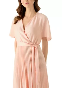 Women's Pleated A-Line Maxi Dress