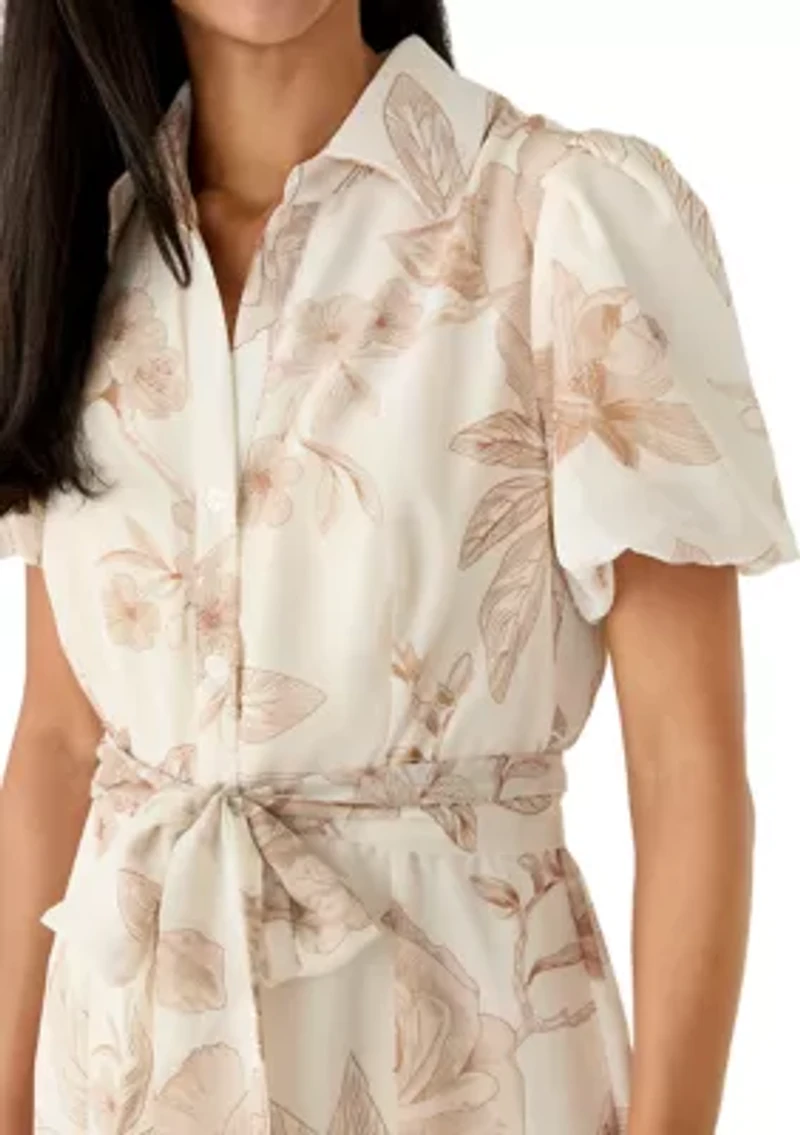 Women's Short Sleeve Shirt Dress