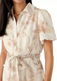 Women's Short Sleeve Shirt Dress