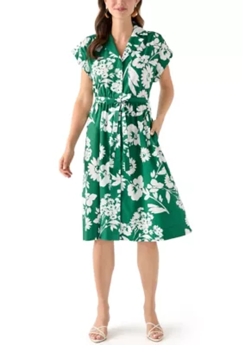 Women's Floral Printed Shirtdress