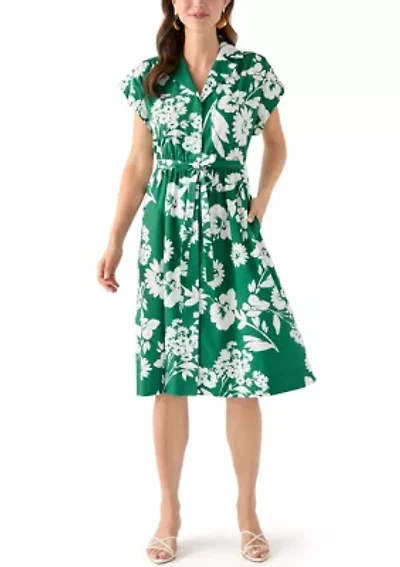 Women's Floral Printed Shirtdress