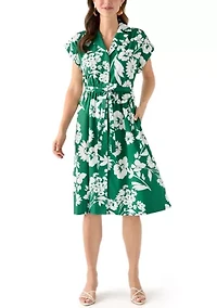 Women's Floral Printed Shirtdress