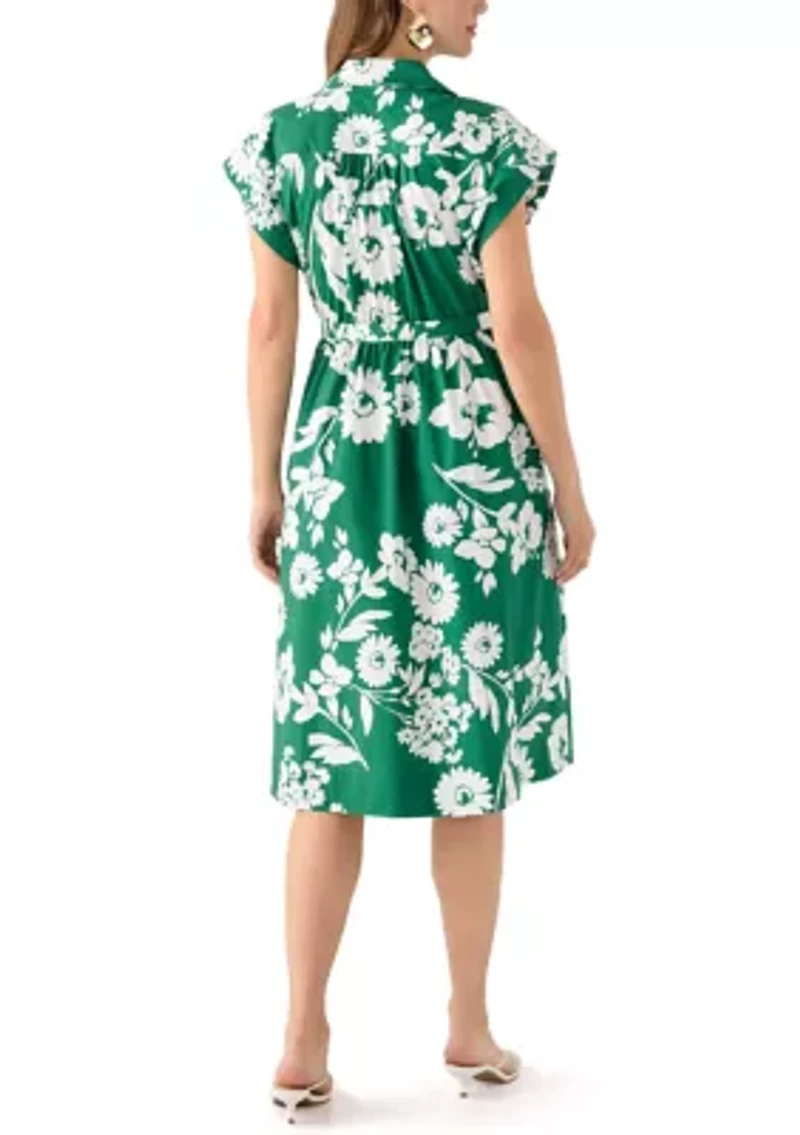 Women's Floral Printed Shirtdress