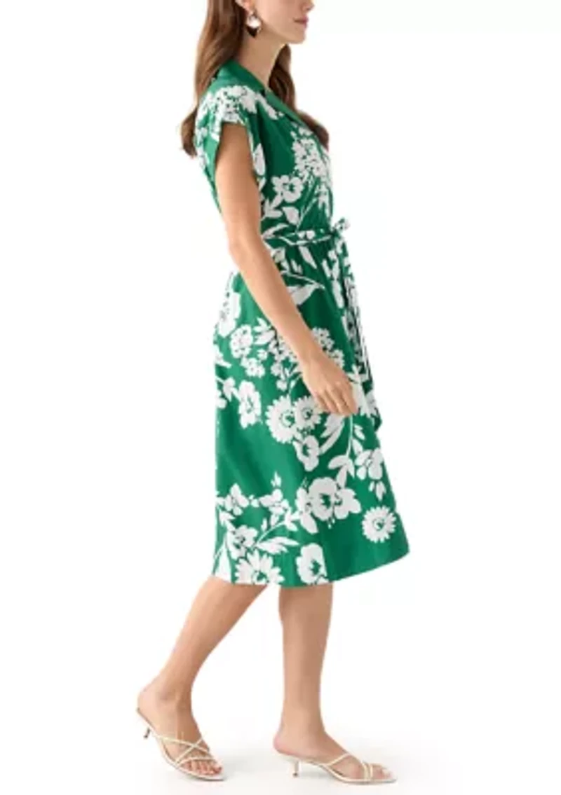 Women's Floral Printed Shirtdress