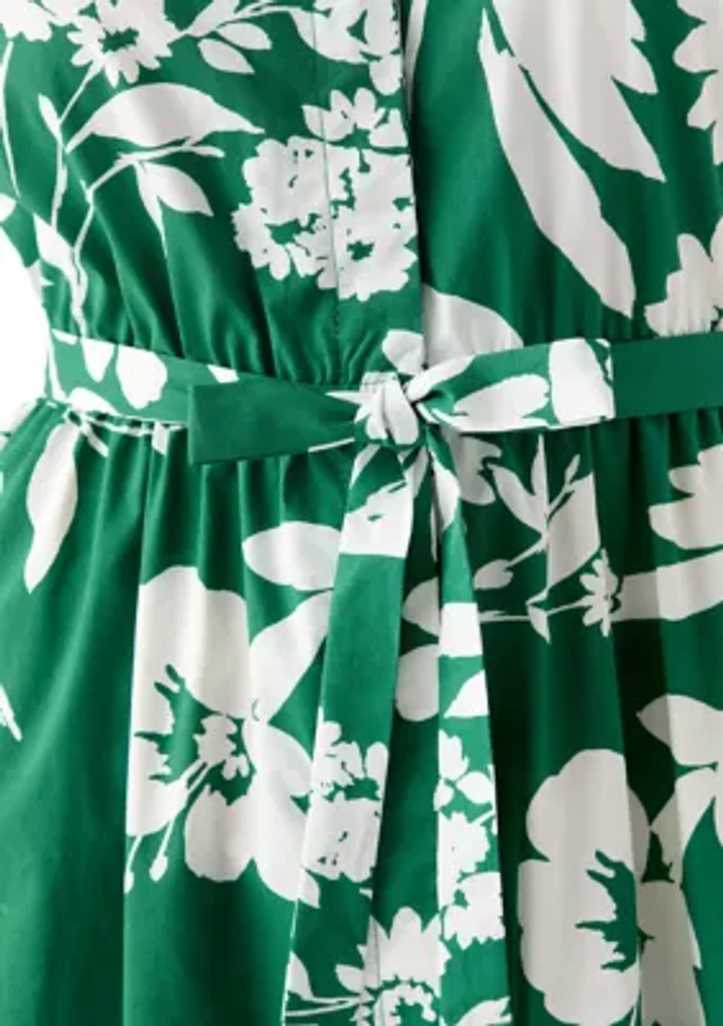 Women's Floral Printed Shirtdress