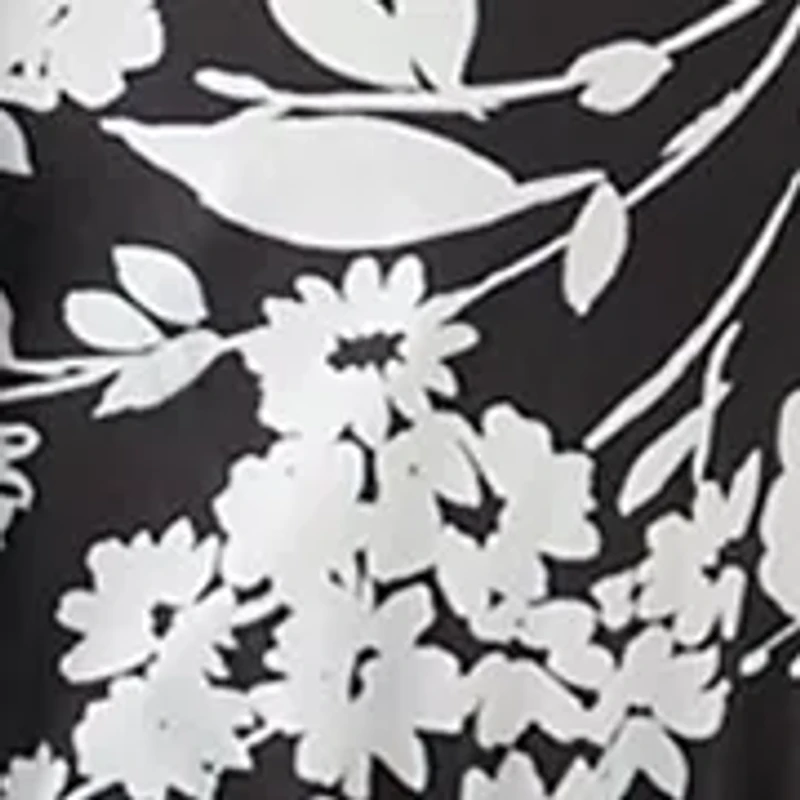 Plus Cap Sleeve V-Neck Floral Print Dress