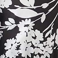 Plus Cap Sleeve V-Neck Floral Print Dress