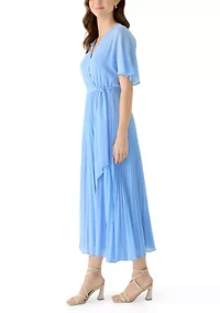 Women's Pleated A-Line Maxi Dress