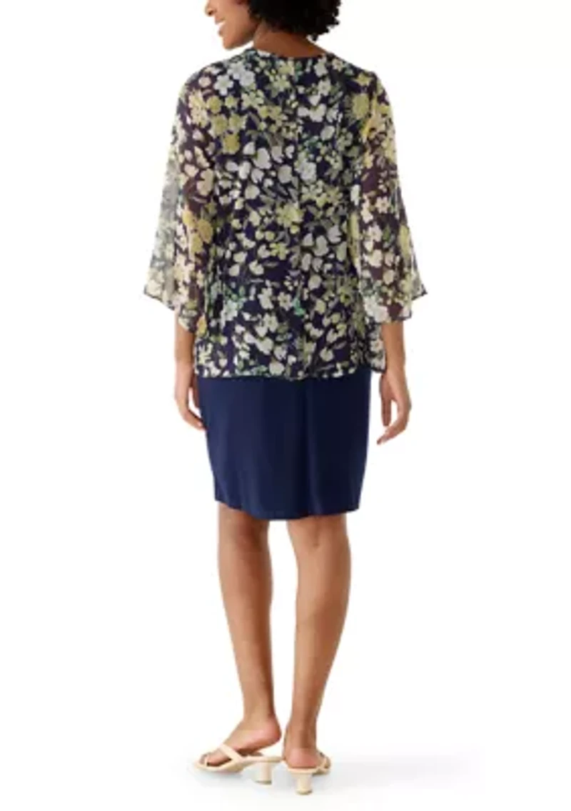 Women's Floral Mini Dress & Jacket