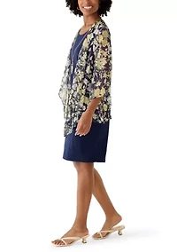 Women's Floral Mini Dress & Jacket