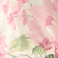 Women's Floral Chiffon Midi Dress