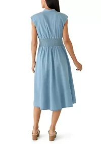 Women's Front Zip Denim Dress