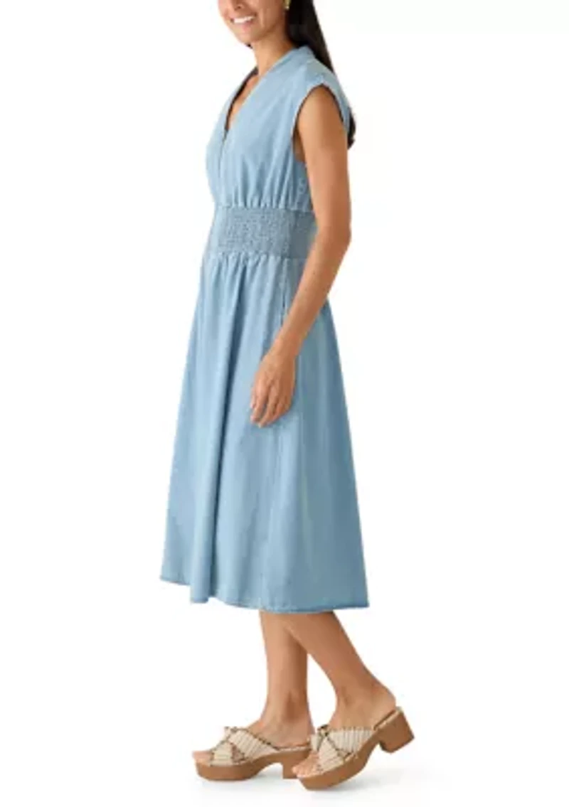 Women's Front Zip Denim Dress