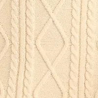 Women's Long Sleeve Scoop Neck Textured Solid Sweater Dress