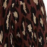 Women's Long Sleeve Crew Neck Animal Print Sweater Jacket