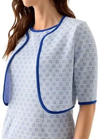 Women's 3/4 Sleeve Solid Jacket Dress