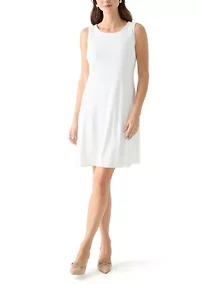 Women's 3/4 Sleeve Crew Neck Solid Jacket Dress