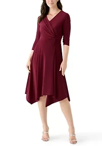 Women's Sleeveless Wrap Midi Dress