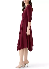 Women's Sleeveless Wrap Midi Dress
