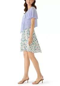 Women's Ruffle Dress with Jacket Set