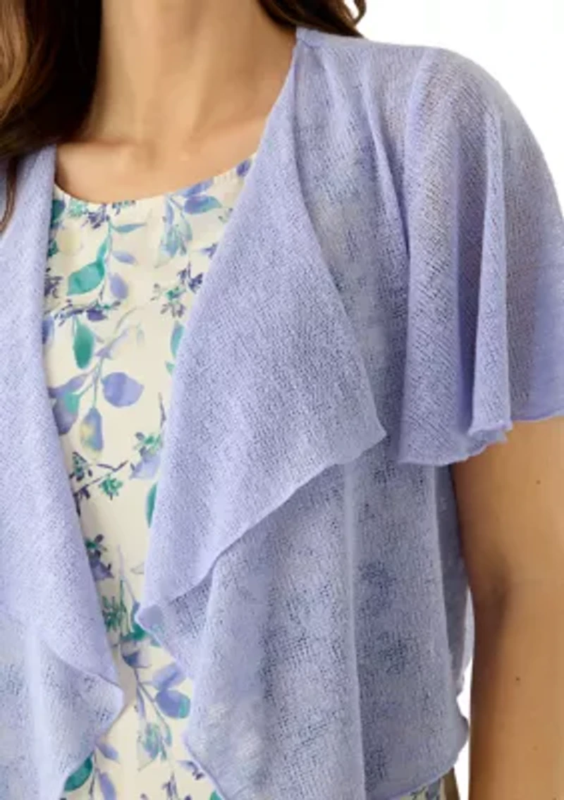 Women's Ruffle Dress with Jacket Set