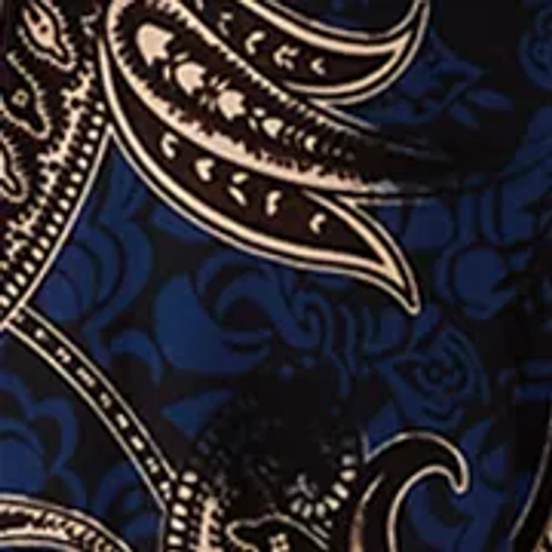 Women's Short Sleeve Paisley Midi Dress