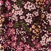 Women's V-Neck Floral Print Midi Dress