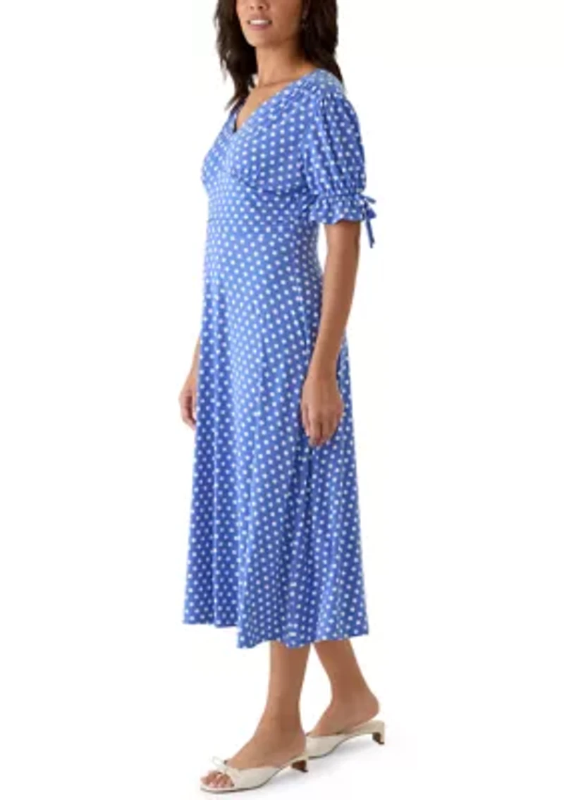 Women's Polka Dot Midi Dress