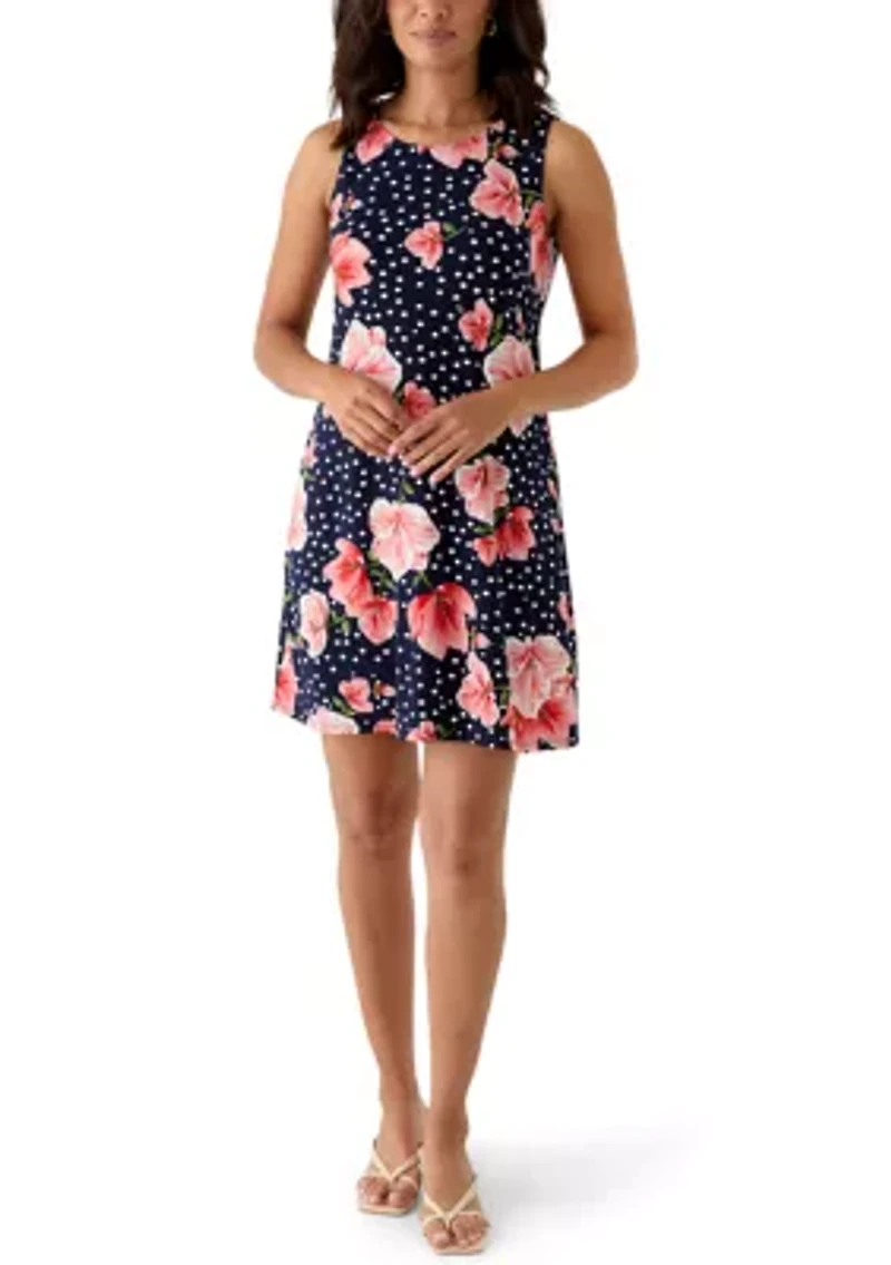 Women's Three-Quarter Floral Dress with Jacket