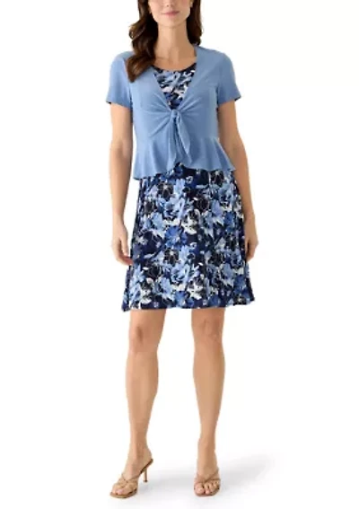 Women's Floral Mini Jacket Dress