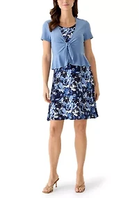 Women's Floral Mini Jacket Dress