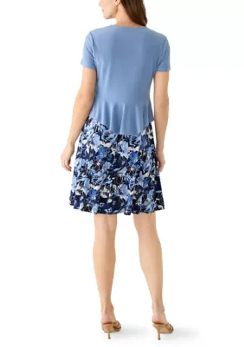 Women's Floral Mini Jacket Dress