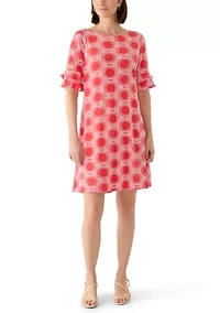 Women's Printed Shift Mini Dress