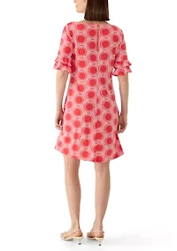 Women's Printed Shift Mini Dress