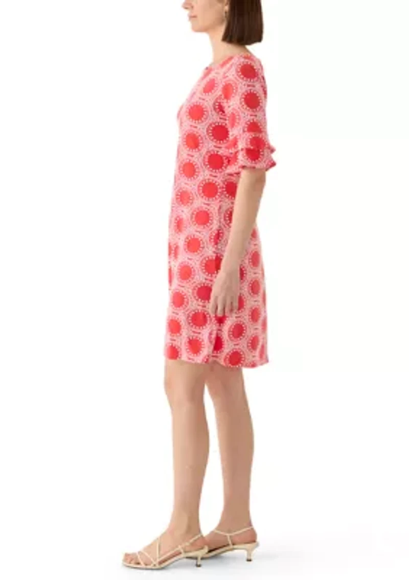 Women's Printed Shift Mini Dress
