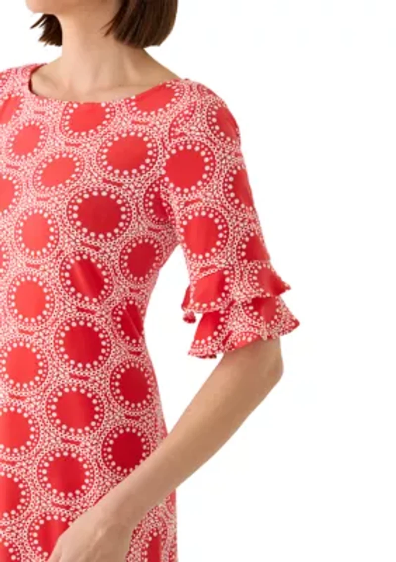 Women's Printed Shift Mini Dress