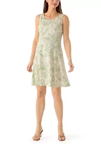 Women's Leaf Print Jacket Dress