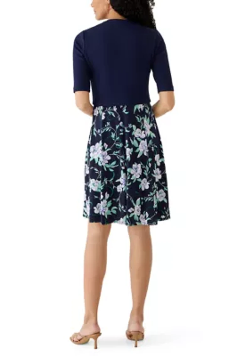 Women's Floral Jacket Dress Set