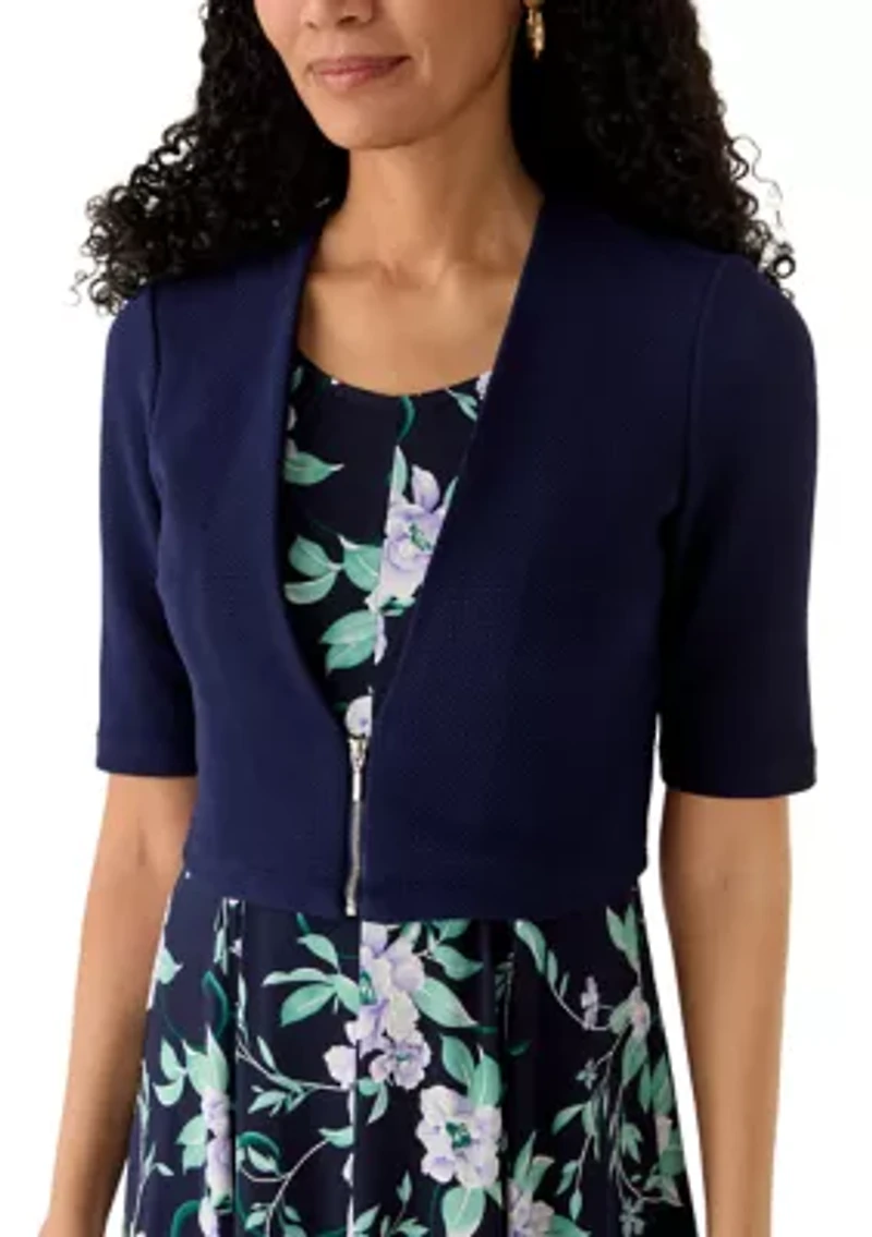 Women's Floral Jacket Dress Set