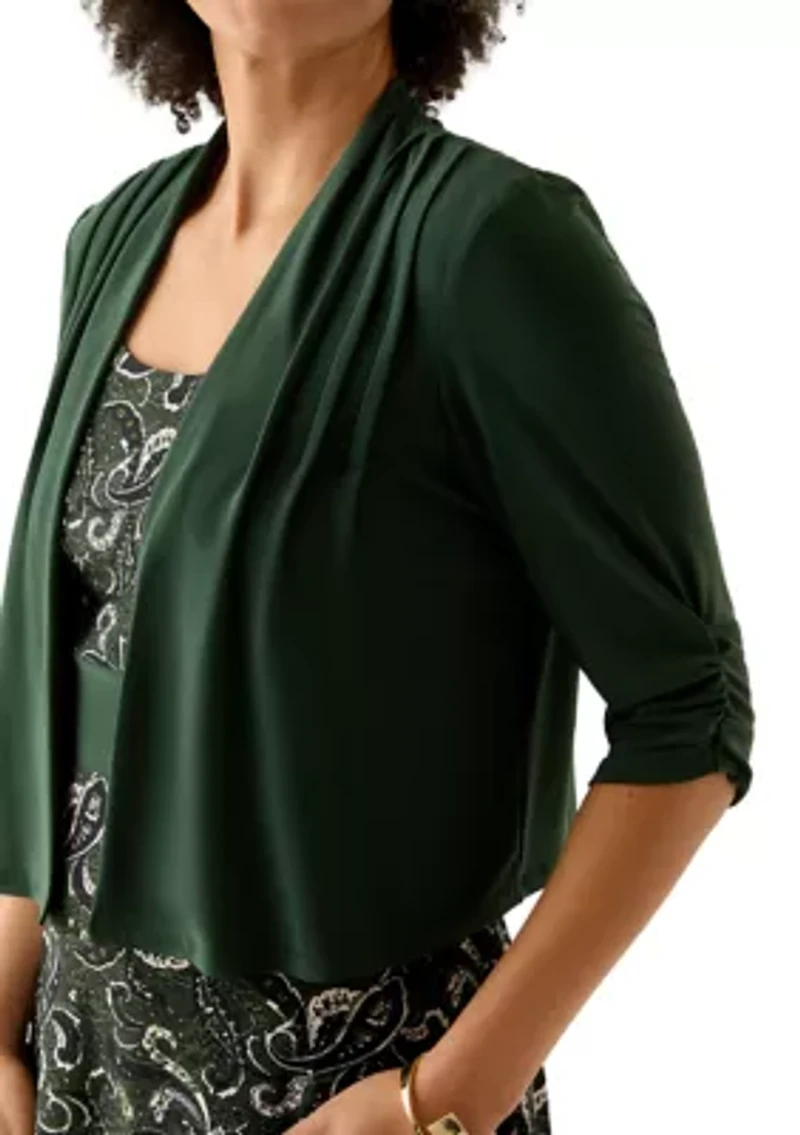 Women's Short Sleeve Crew Neck Jacket Dress