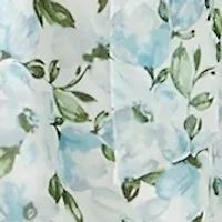 Women's Sleeveless Crew Neck Ditsy Floral A-Line Dress