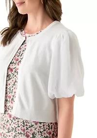 Women's Chiffon Sweater Knit Cardigan