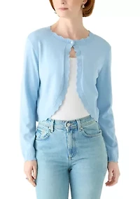 Women's Long Sleeve Lace Trim Shrug