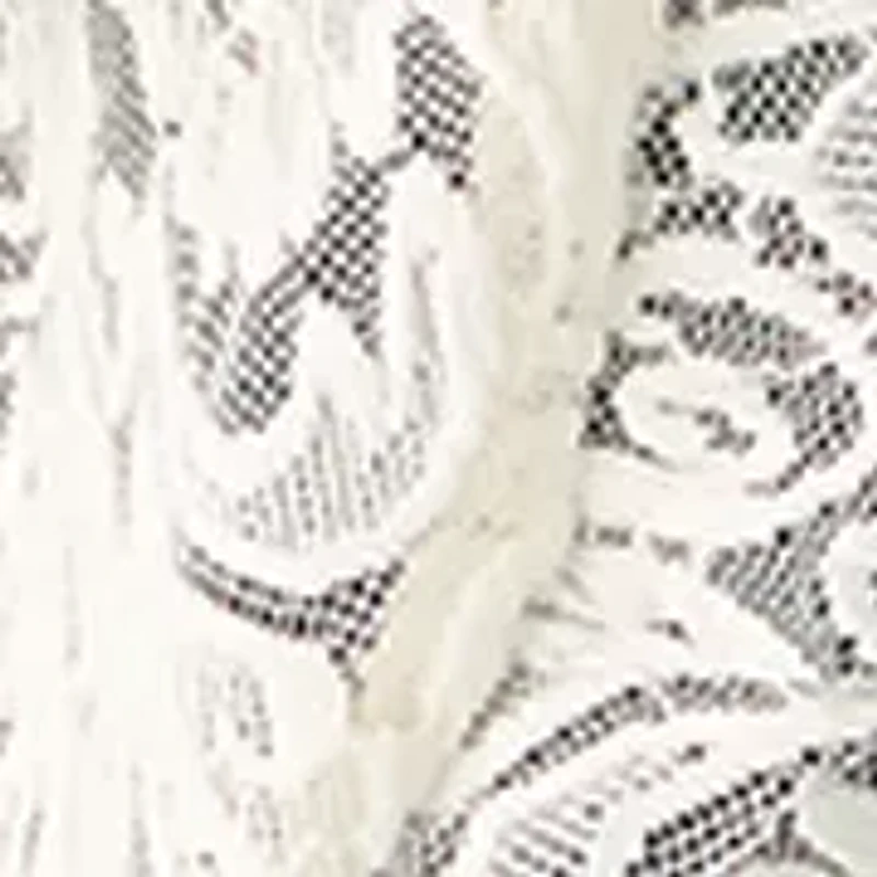 Women's Long Sleeve Scalloped Edge Lace Shrug